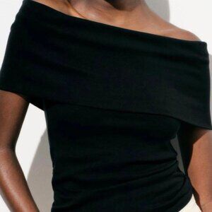 Zara Black Asymmetrical Blouse
